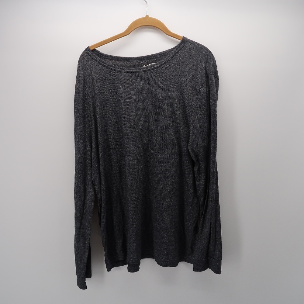 HeatKeep Gray Long Sleeve Crew Neck Pullover Top